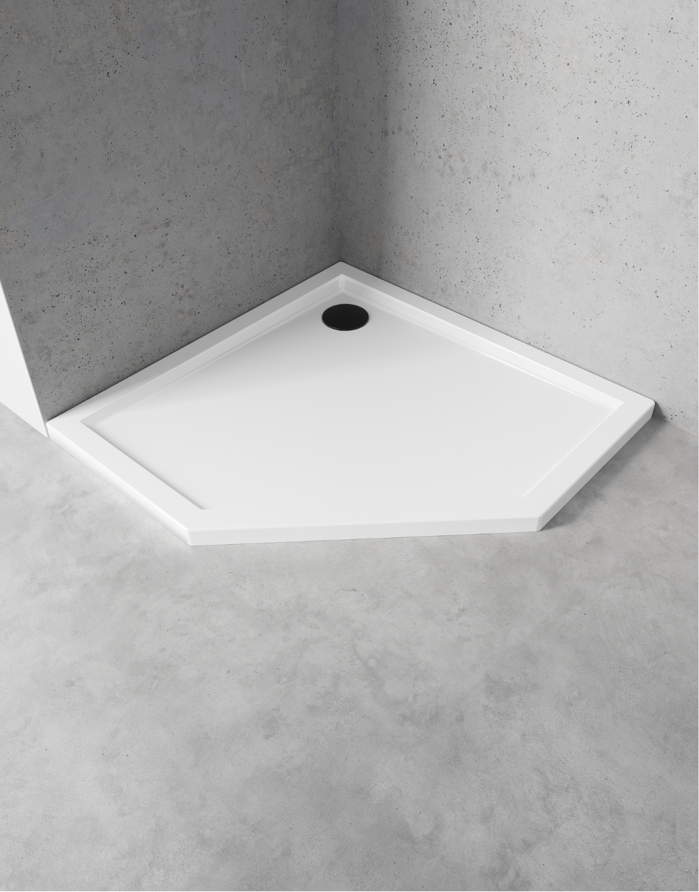 Platos de ducha pentagonales