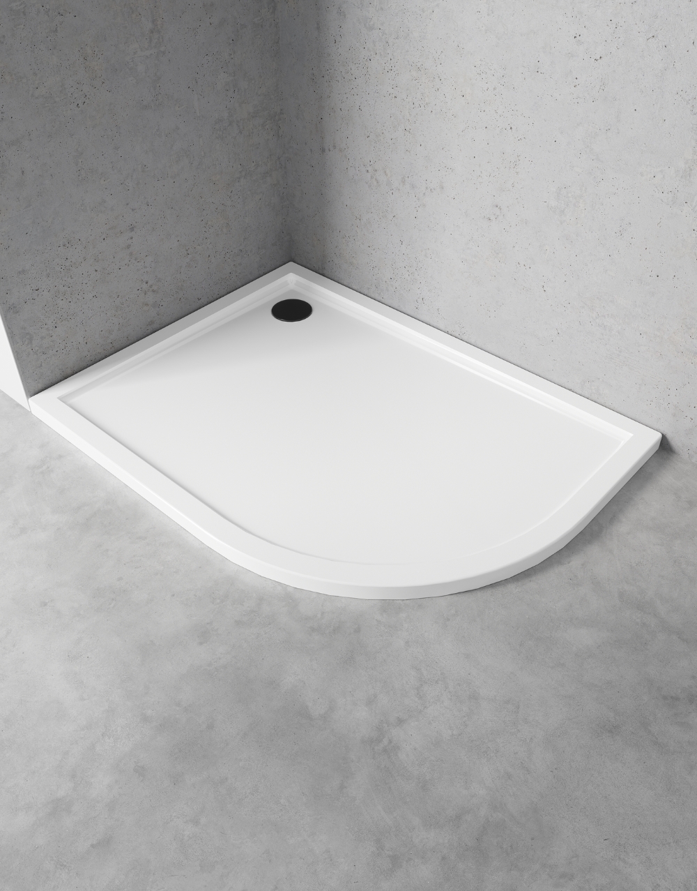 Platos de ducha semicirculares asimétricos