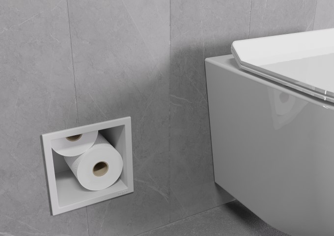 Soportes para papel higiénico blancos