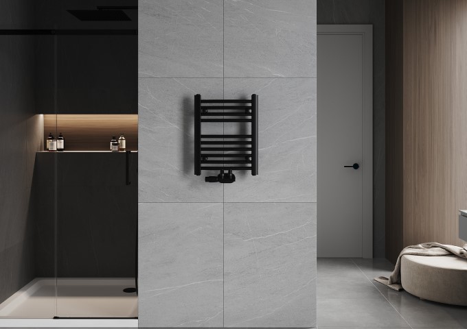 radiador negro para baño