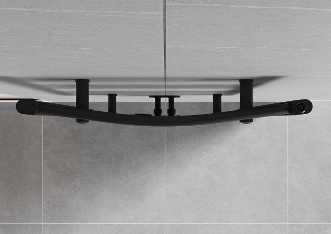 radiador negro de baño