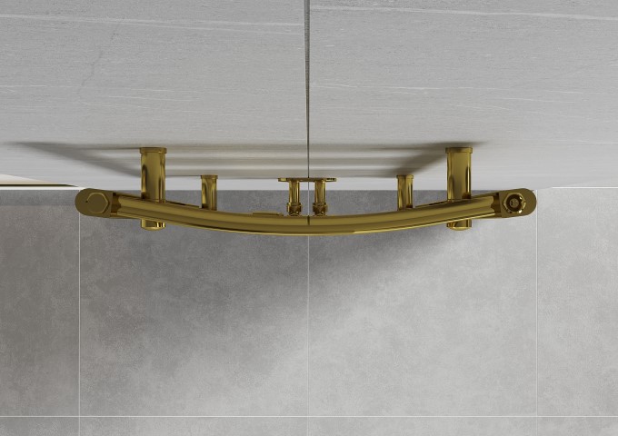 radiador dorado para baño