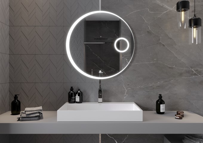 Espejos de baño calefactados con LED