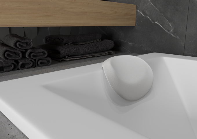 Reposacabezas para bañeras blancos