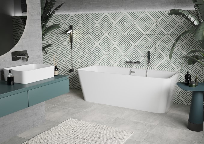 bañera independiente de pared 170x80 cm