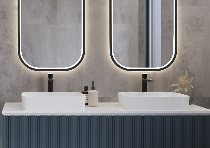 Grifos de lavabo con cañón largo