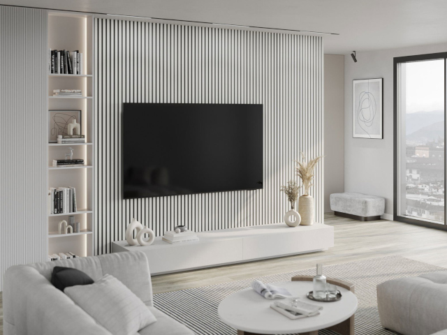 lamas blancas en la habitación