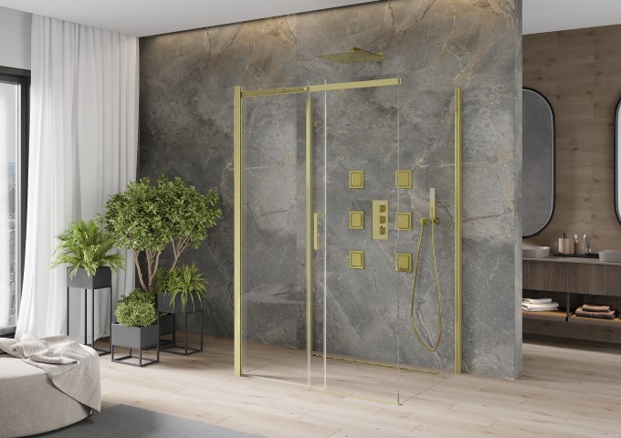 Barandillas de pared doradas