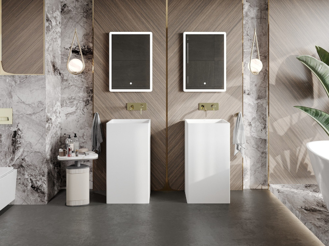 Azulejos aspecto piedra Mexen en un baño