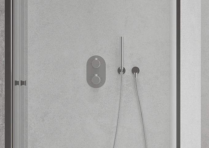 Conjuntos de ducha puntuales cromo