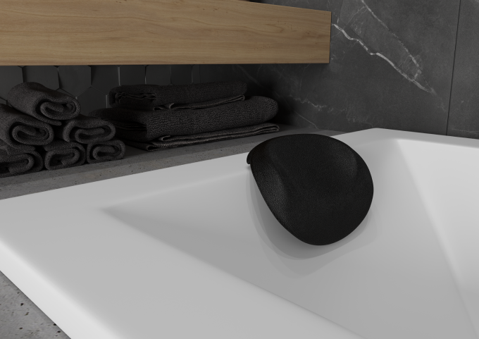 Reposacabezas para bañeras negros