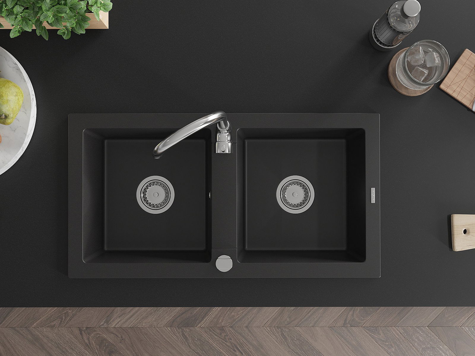 Fregadero de dos senos Mexen