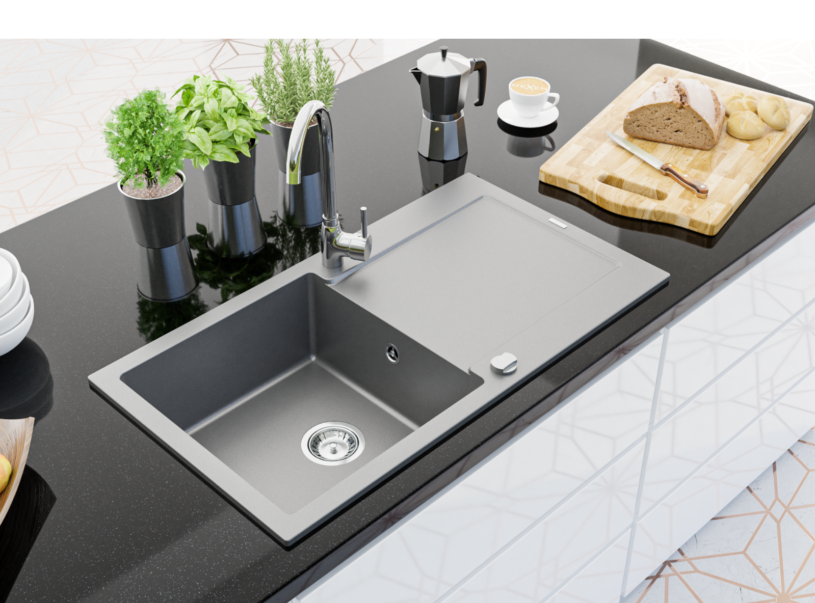 Escurridores de cocina cromados