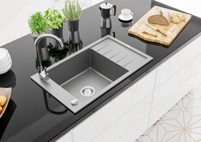 Escurreplatos de cocina grises