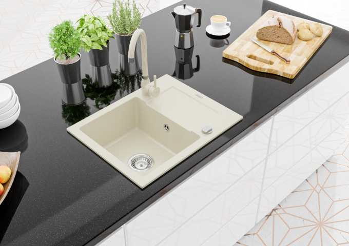 Fregaderos de granito beige