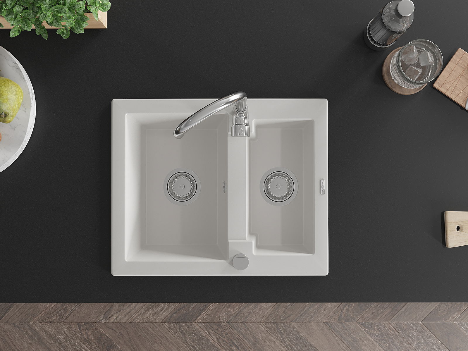 Fregadero de 1,5 cubetas Mexen