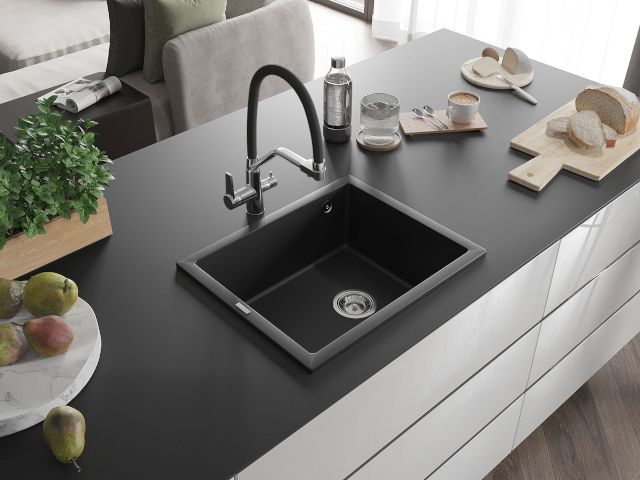 Fregadero de acero de una sola cubeta Mexen