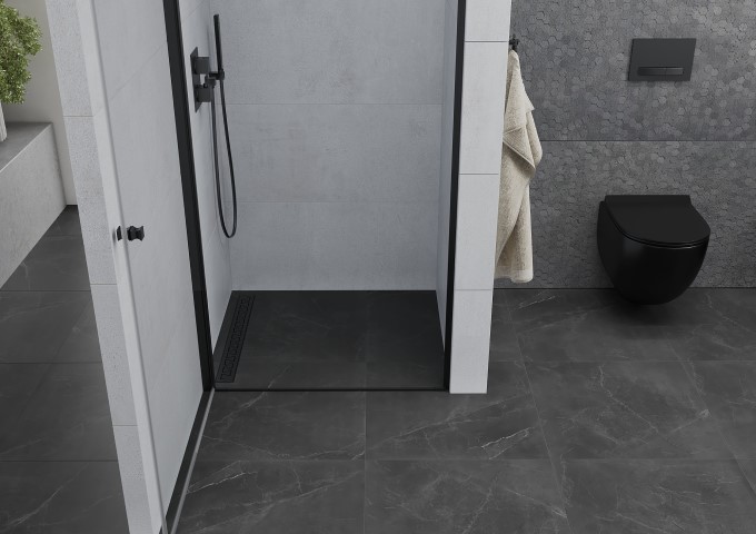 Puertas de ducha negras