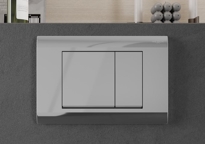 Botones de descarga cromo brillante