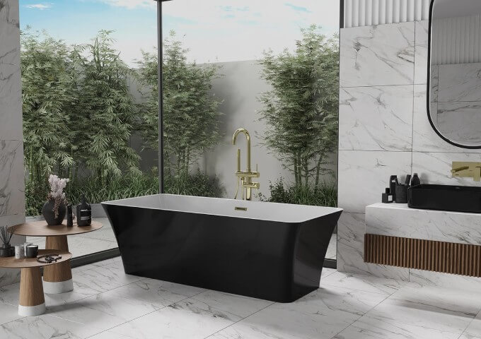 Paneles vinílicos de azulejos en el baño