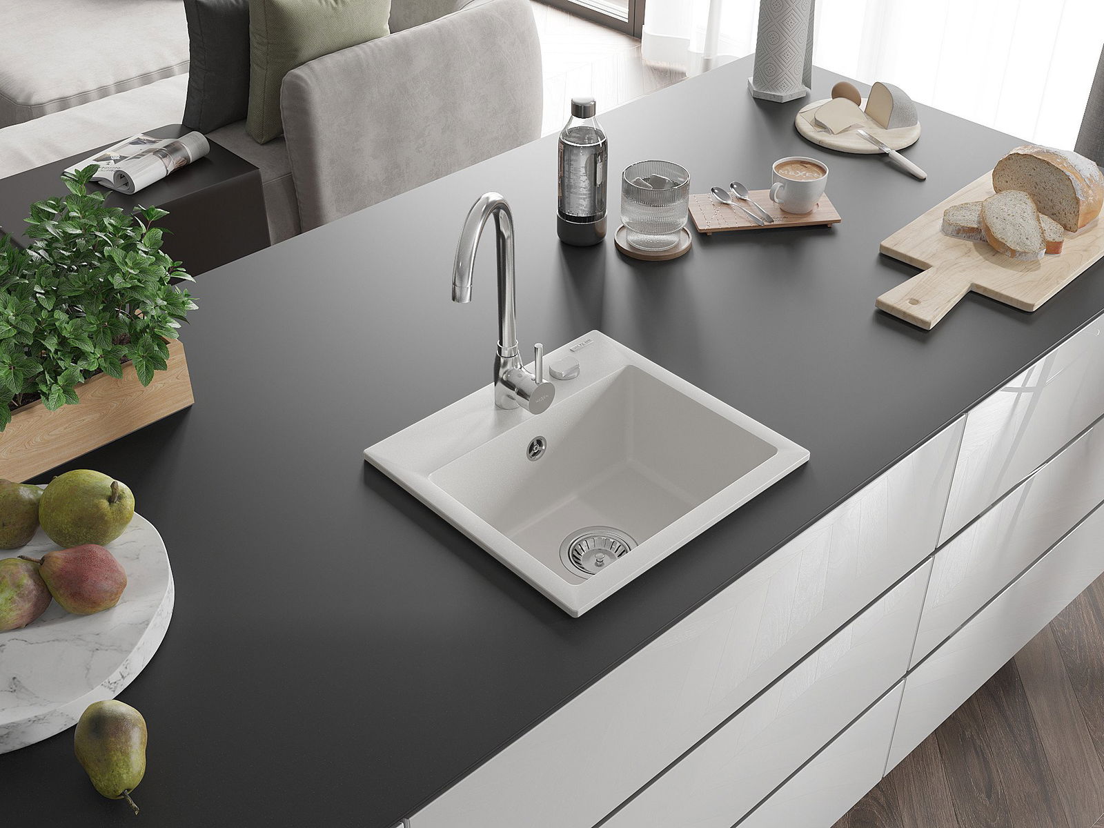 Fregadero de 1 cubeta Mexen