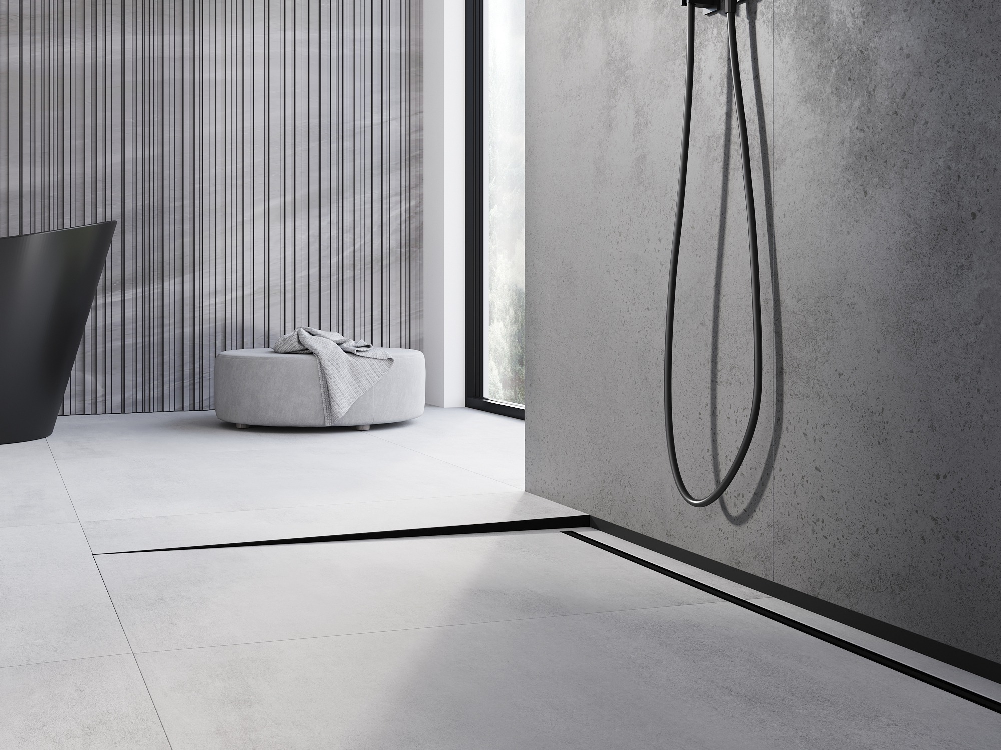 Listón de pendiente - solución innovadora en la ducha