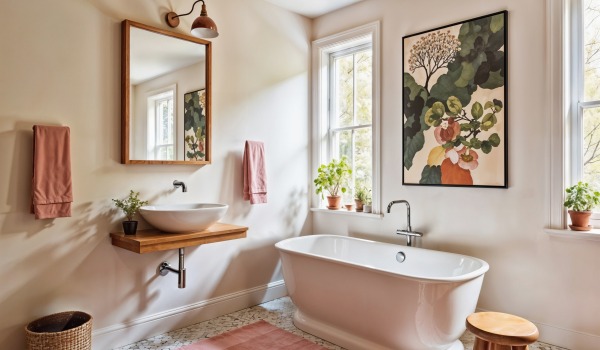 Baño en estilo ecléctico: ¿cómo combinar colores, patrones y materiales sin caos?