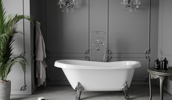 Baño en estilo retro