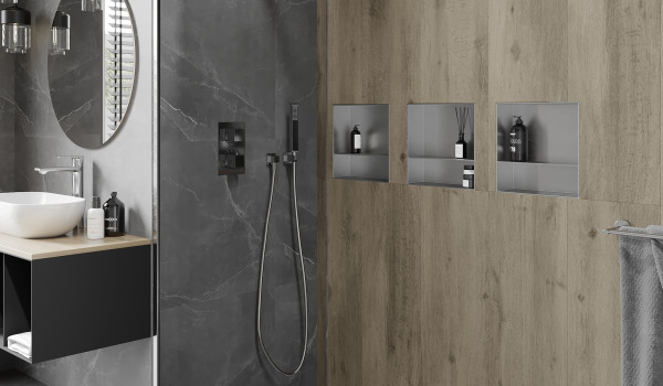 Estantes empotrados: el complemento ideal para el baño en un diseño moderno