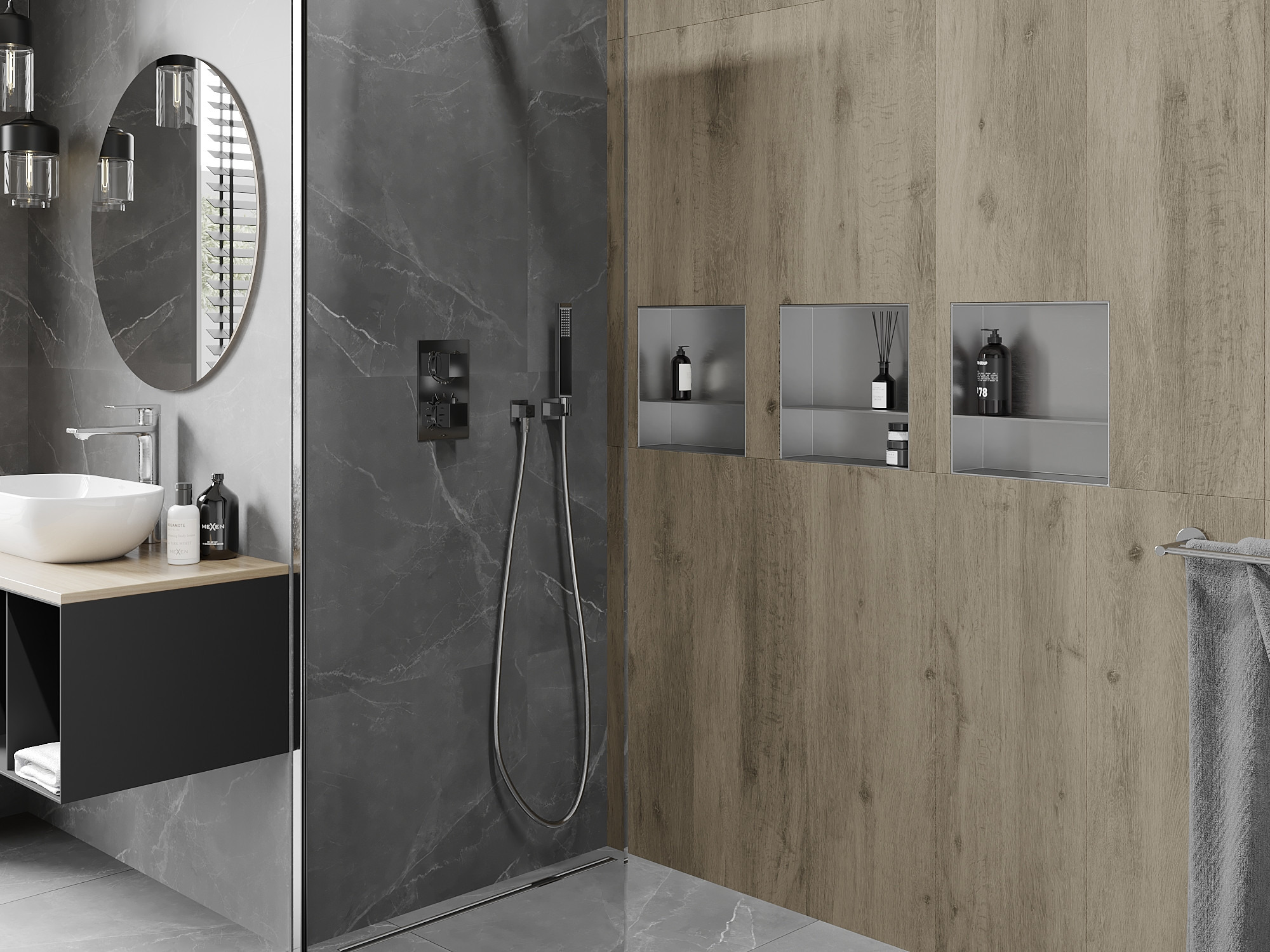 Estantes empotrados: el complemento ideal para el baño en un diseño moderno