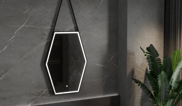 Baño con accesorios de estilo boho