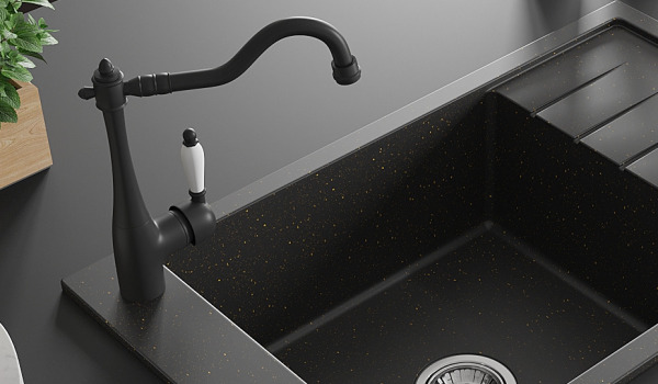 Grifo de cocina estilo retro