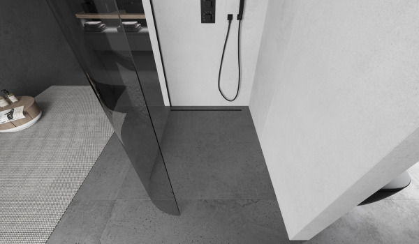 Cabina walk-in redondeada