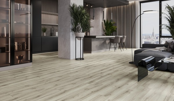 Paneles de vinilo de lujo en la cocina y el salón