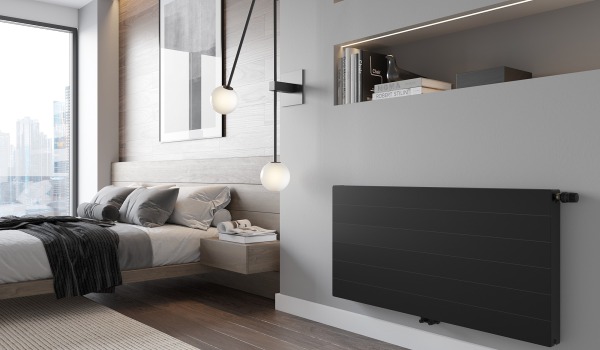 Radiador decorativo de panel con frente liso