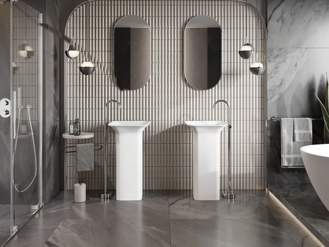 Baño de estilo glamuroso